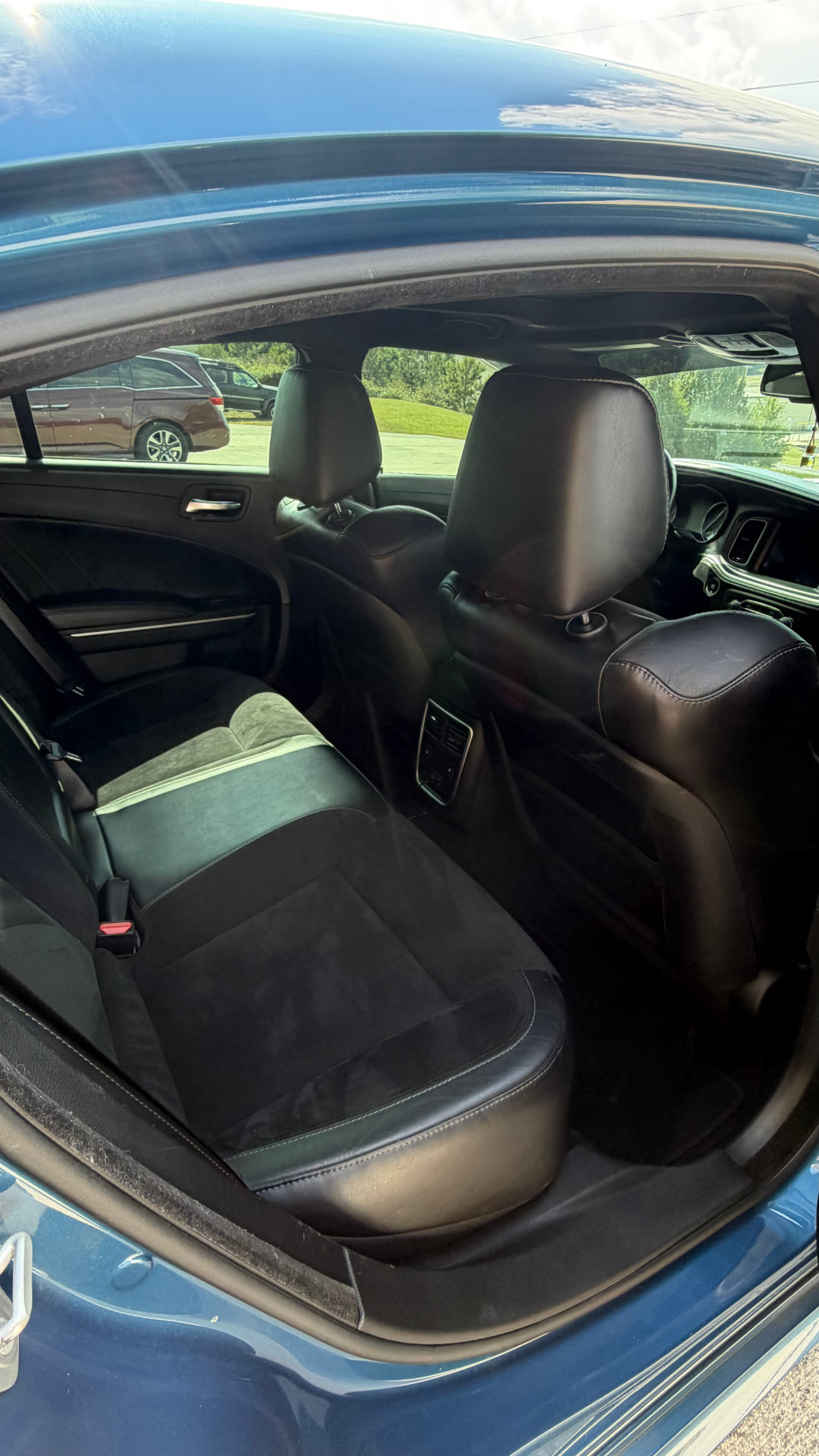 Dodge Charger rear bench and cabin spotless after a full interior detail