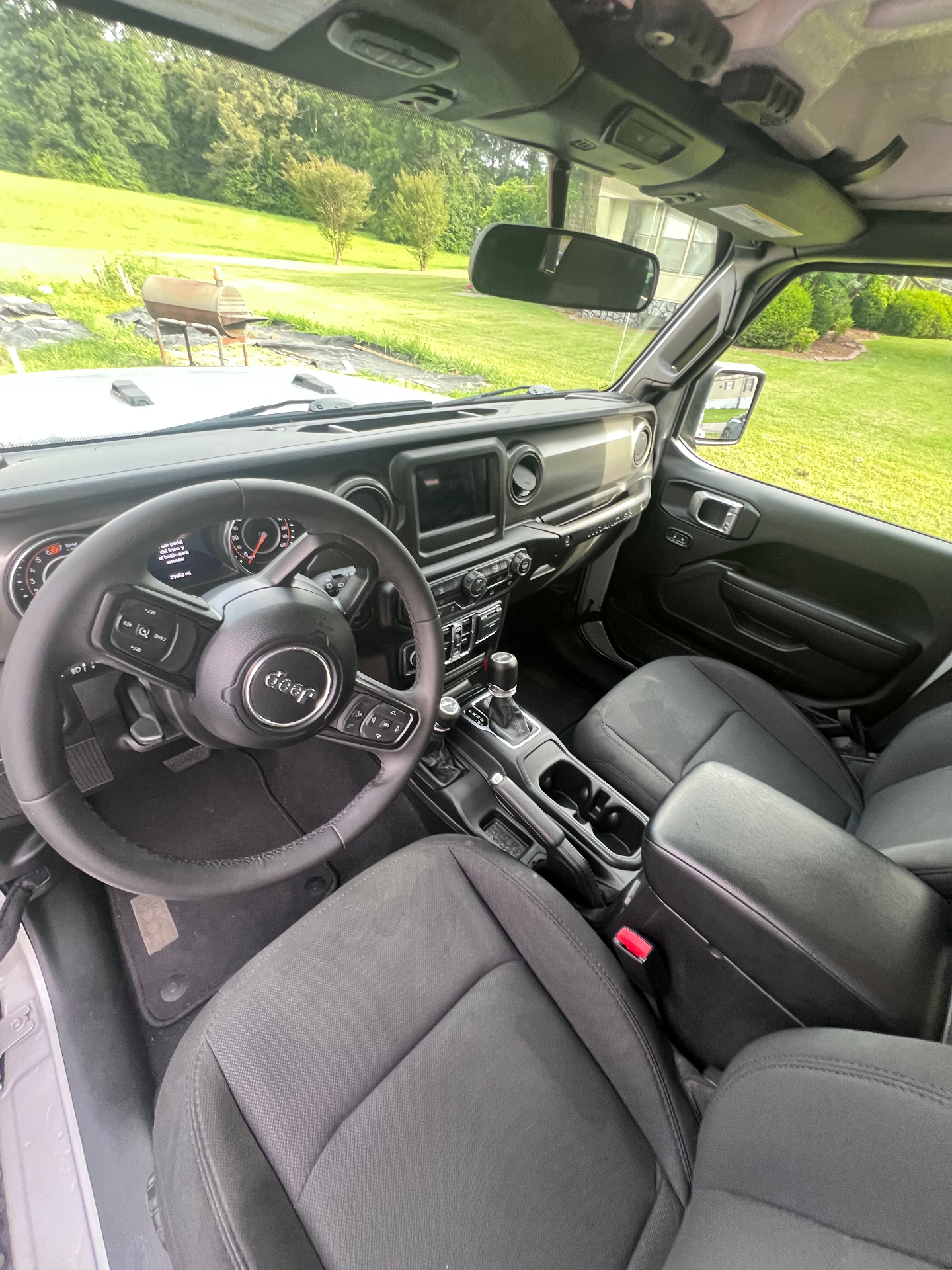 Spotless Jeep Wrangler interior after a full detail